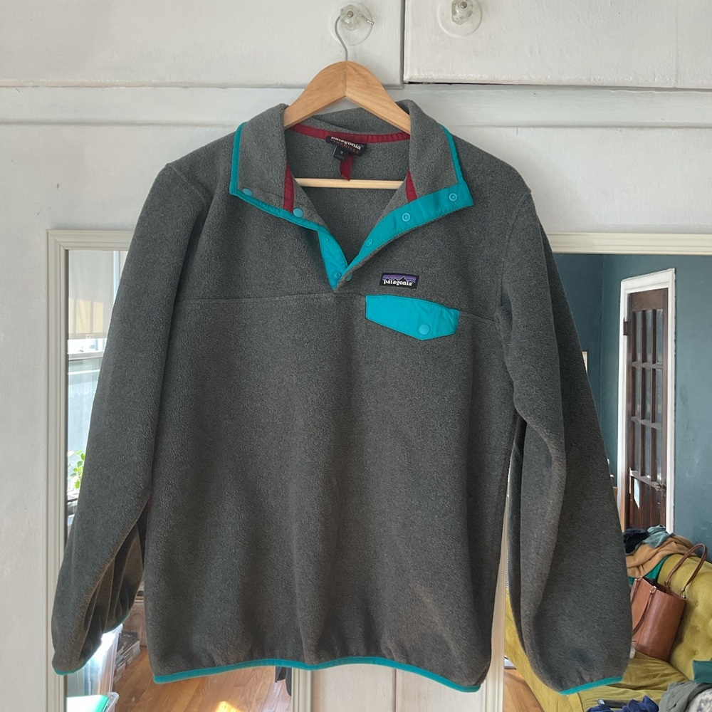 Patagonia Synchilla Gray with Blue